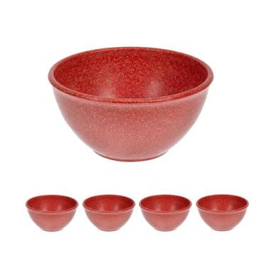 Imagem de 4UN TIGELA 300ml BOWL CUMBUCA SOPA CALDO VERMELHO - Evo