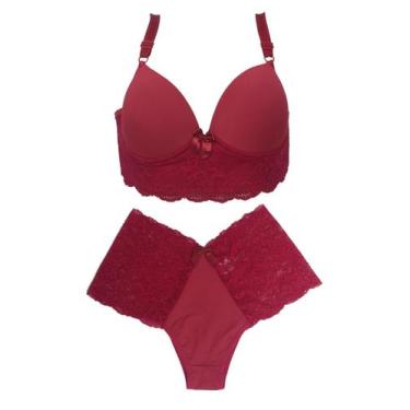 Imagem de Kit 10 Conjuntos Lingerie Plus Size Alças Reforçadas com bojo e barbat