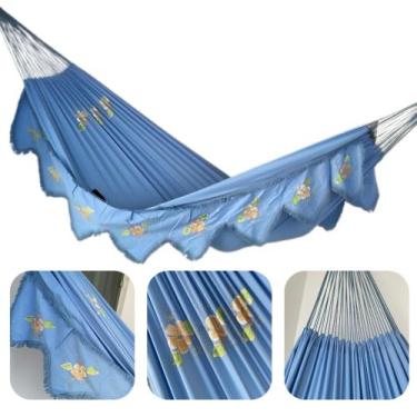 Imagem de Rede De Dormir Descanso Grande Casal Reforçada Sol a Sol Com Varandas 