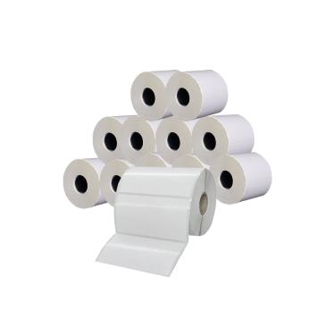 Imagem de Kit 12 Rolos de Etiqueta Adesiva Couchê 60mmX40mmX01