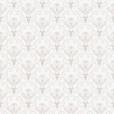 Imagem de Papel De Parede Adesivo Autocolante Arabescos Nude Branco Provençal 10m