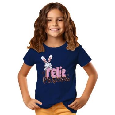 Imagem de Blusa camisa camiseta infantil Juvenil Menino Menina pascoa coelho - P