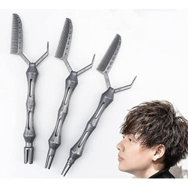 Imagem de WOIWO 3 peças de cabeleireiro local permanente pente textura raiz quente e frio permanente localizador de cabelo barbearia ferramenta de salão de cabeleireiro (cor aleatória)