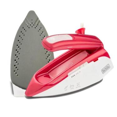 Imagem de Ferro De Passar Roupa Vapor Vertical Portatil Viagem Bivolt - Black&De