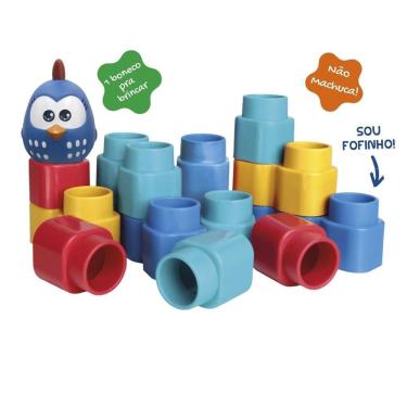 Imagem de Brinquedo para Bebês Fofo Blocos Galinha Pintadinha 15 Peças - Elka