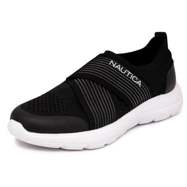 Imagem de Tênis femininos Nautica Allyanna Slip-On Running, pretos, tamanho 7
