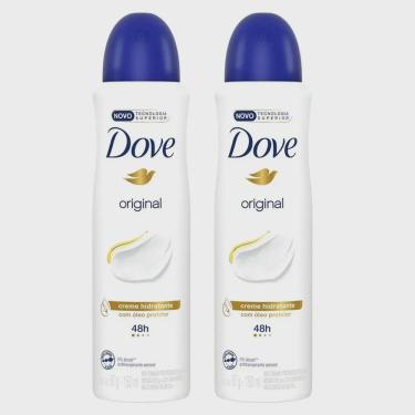 Imagem de Kit 2 Desodorante Antitranspirante Aerosol Dove Original 150ml cada.