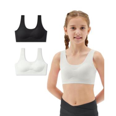 Imagem de Sutiã esportivo Sascina Girls Ultra Comfort 10-16 preto+branco