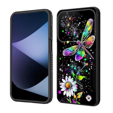 Imagem de wiaekosef Capa para Moto G Stylus 5G 2025, capa de lente de câmera deslizante embutida, proteção resistente à prova de choque, capa de camada dupla para Motorola Moto G Stylus 5G 2025, libélula e