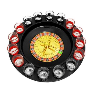 Imagem de Jogo Roleta Drink Redstar Sport Com 16 Copos De Shot 2 Esferas Para Se