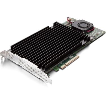 Imagem de H!Fiber Adaptador SSD NVMe de 4 portas para SSD U.2, X8, (4) conectores M.2 (M Key), controlador PEX-8724 integrado, suporta placa-mãe sem bifurcação