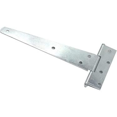 Imagem de AMITVA 2 peças de dobradiças de porta de madeira para galpão de armário em forma de T pintadas em preto / prata, ferragens de 2/3/4/5 polegadas, dobradiças de aço inoxidável-Silver, 5 polegadas