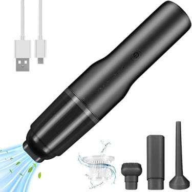 Imagem de YUNYILAN Aspirador De Pó Portátil Sem Fio, Mini Aspirador De Pó Automotivo De Alta Potência, Acessórios Multifuncionais, Sistema De Filtragem Avançado, Preto