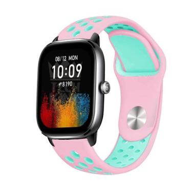 Imagem de Pulseira Furadinha Sport Amazfit Gts 4 Mini + Película 3d - TechKing, 