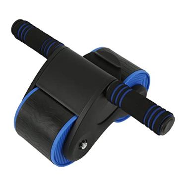 Imagem de Rodas Abdominais Duplas Roller Rolo do Exercício Abdominal Doméstico Equipamento de Ginástica Em Casa Black Blue Blue (Azul preto)