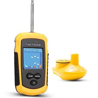 Imagem de Atibin Localizador portátil de profundidade de caiaque, sem fio, castável, localizador de pesca, transdutor, canoa, costa, peixe, detector, sonar, portátil, lago marítimo