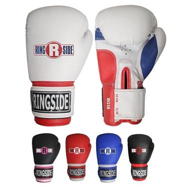 Imagem de Ringside Luvas de treinamento de boxe estilo profissional Kickboxing Muay Thai Gel Sparring Luvas para saco de pancadas, pequenas/médias, brancas