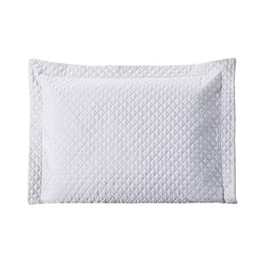 Imagem de Fronha Para Travesseiro Relevo Acolchoado 70x50 Matelassê Luxuoso (BRANCO)