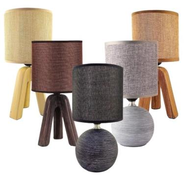 Imagem de Luminária de Mesa Moderna, Abajur com Base em Cerâmica e Tripé, Design Contemporâneo para Sala, Quarto e Escritório (RAVENNA)