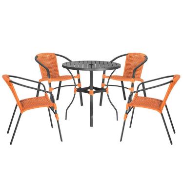 Imagem de 04 Cadeiras Floripa e Mesa Roma Trama 