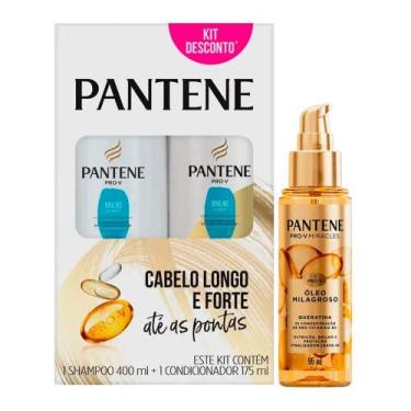 Imagem de Kit Pantene Brilho Extremo Shampoo 400ml + Condicionador 175ml + Óleo 
