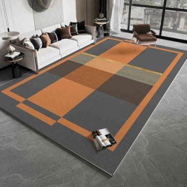 Imagem de Tapete geométrico americano para decoração de casa, tapete grande para salas de estar e quartos, refrescante e que não solta pelos (100 x 150 cm (3,3 x 4,9 pés/NSJR leve-5))