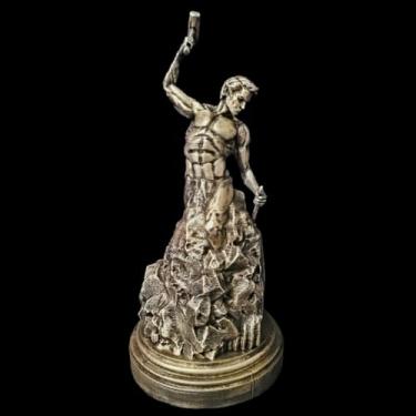 Imagem de Estátua Self Made Man Motivação & Inspiração - Impressão 3D (Ouro Rico, 20 cm)