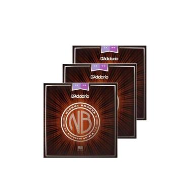Imagem de Kit 3 Und. Enc. Para Violão D`Addario Nb1152 C. Light Gauge