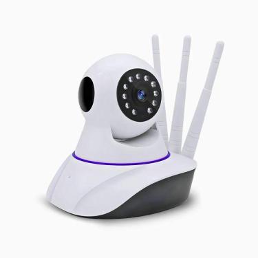 Imagem de Câmera Ip Sem Fio 360° 3 Antenas Hd Wifi Visão Noturna Alarm