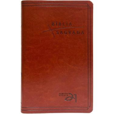 Imagem de Bíblia Almeida Século 21 Luxo - couro sintético marrom c/ referências cruzadas