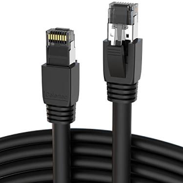 Imagem de Cat8 Ethernet Cable, 3ft, High Speed 25/40Gbps 2000Mhz Gigabit Ethernet LAN Cable, 24AWG S/FTP Patch Cable with RJ45 Connector, Indoor& Outdoor, Compatible with Laptop, Switch, Router, PS5, PS4