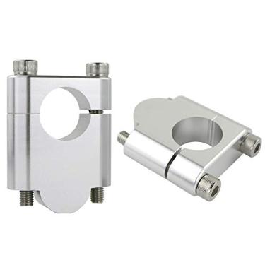 Imagem de Suporte de guidão de motocicleta Xitomer de 28,6 mm com braçadeiras para guidão de motocicleta ADV com braçadeiras, adequado para BMW S1000R, F800R, Honda CTX, Triumph Speed Triple, Ducati Hypermotard, KTM, MV AGUSTA (prata, 20 mm (25/32"))