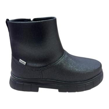 Imagem de Bota Infantil Feminina Lucky Cano Curto Cintilante Preta (Preto Cintilante, BR, Criança de 4 a 8 anos, Numérico, M, 30)