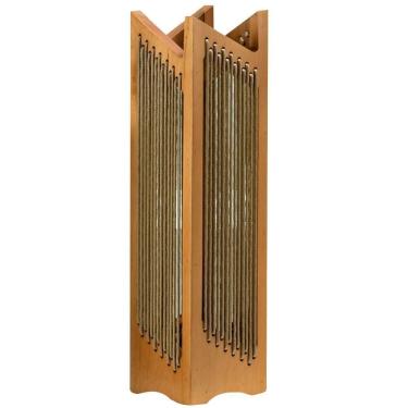 Imagem de Luminária Kandal Ozki 55 Cm (altura) Madeira Eucalipto Cedro Corda Redonda Prata