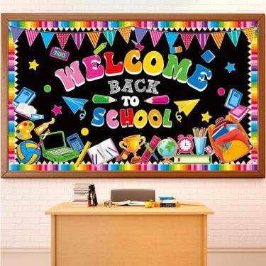 Imagem de Decorações de quadro de avisos Justforjoyful Welcome Back to School