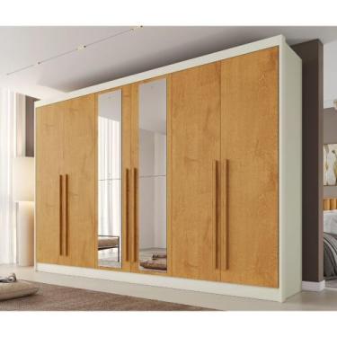 Imagem de Guarda Roupa Casal com Espelho 6 Portas em MDF Alba Plus Made Marcs, O