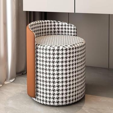 Imagem de Cadeira Para Maquiagem Vaidade, Penteadeira Banquinho, Cadeiras De Maquiagem Vaidade, Assento Grande, Confortável Para Sentar, Estável E De Carg, Houndstooth With Coffee, 37 * 55 cm/14.5 * 21.6 in