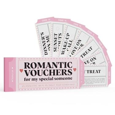 Imagem de 25 vouchers românticos para casais – cupons de amor para ele ou ela | Presente atencioso para namorado, namorada, marido, esposa | aniversário, aniversário, dia dos namorados, presente noturno