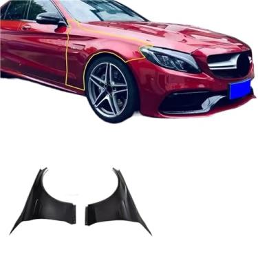 Imagem de Conjunto de para-choques dianteiro e traseiro para carro, saias laterais compatíveis com kit de carroceria para Mercedes-Benz Classe C W205 modificado C63(Fender)