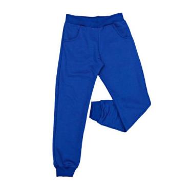 Imagem de Calça Moletom Infantil Menino Menina Moletinho Cores Lisa Jogger Skinn