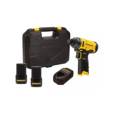 Imagem de Stanley Parafusadeira e Furadeira de Impacto 12V, Acompanha 2 Baterias, 1 Carregador e 1 Maleta para Transporte, com 20 Posições de Torque, Modelo SCI10D2K, Bivolt