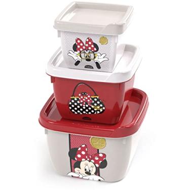 Imagem de Conjunto 3 Potes Conect Quadrado Minnie Plasutil