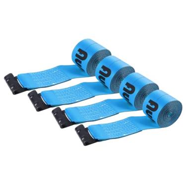 Imagem de Correias de guincho de 10 cm x 76 cm com gancho plano tiras de amarração de caminhão 2 kg capacidade de carga controle de carga para plataformas, caminhões, trailers, fazendas, resgate, protetor de