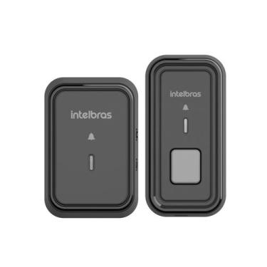 Imagem de Campainha Sem Fio Com Bateria Cib 101 Preta 4522000 - INTELBRAS