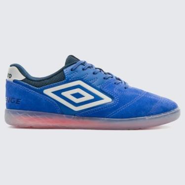 Imagem de Chuteira Futsal Umbro Pro Challenge Futebol Adulto, Azul, 42