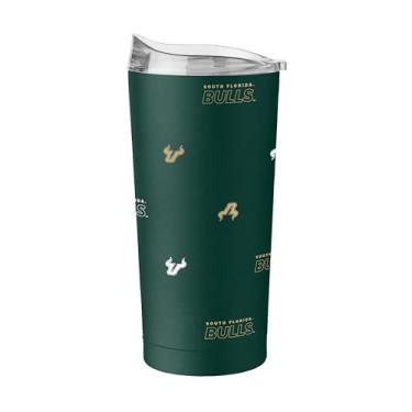 Imagem de Logo Brands Copo de aço inoxidável NCAA South Florida Bulls Step & Repeat de 590 ml – Design de logotipo completo, parede dupla revestida com pó isolado a vácuo - mantém as bebidas quentes e frias por