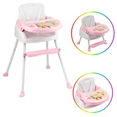 Imagem de Cadeira Alimentação Infantil Portátil Princesas 3 Em 1