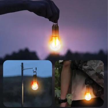 Imagem de Lâmpada LED USB Recarregável Portátil, 5 W, Luz Quente, 3 Modos, Preto Luminária Portátil Resistente