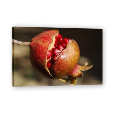 Imagem de Impressão em tela Accept Everything That Happens Fresh Fruit & Real-Shot Scenery – Arte de parede vibrante para decoração de cozinha e sala de estar 59,9 x 75 cm emoldurada