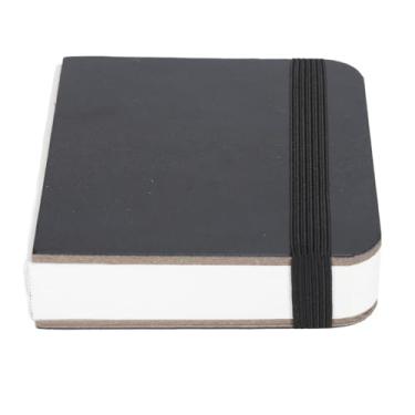 Imagem de Caderno de desenho aquarela notebook de 30 folhas de 300gsm de papel branco de espessura portátil portátil pintando aquarela pintando rabiscos para artistas viajantes estudantes (Preto)
